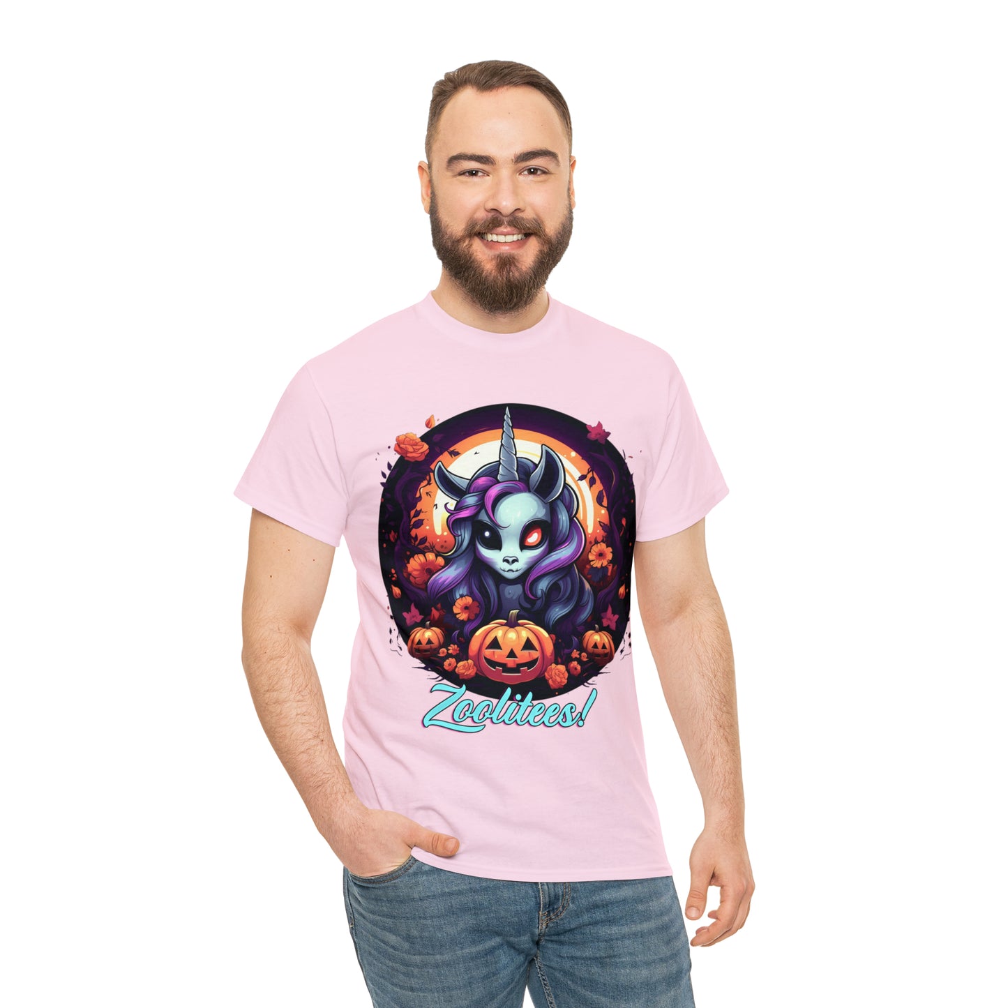 Halloween Unicorn Unisex Heavy Cotton Tee