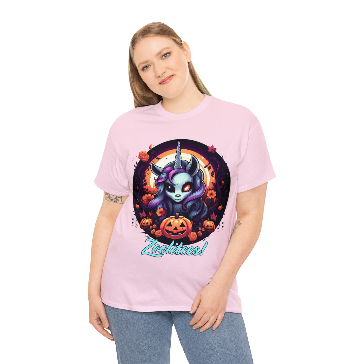 Halloween Unicorn Unisex Heavy Cotton Tee