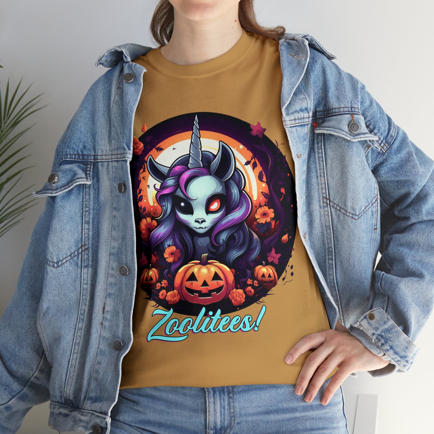 Halloween Unicorn Unisex Heavy Cotton Tee