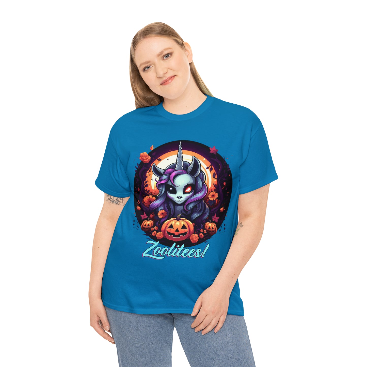 Halloween Unicorn Unisex Heavy Cotton Tee