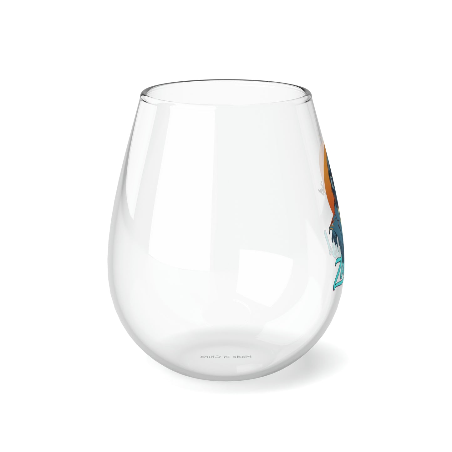 Smoking Monkey Stemless Wine Glass, 11.75oz