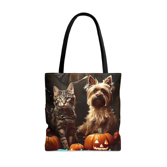 Cat & Dog Halloween Tote Bag