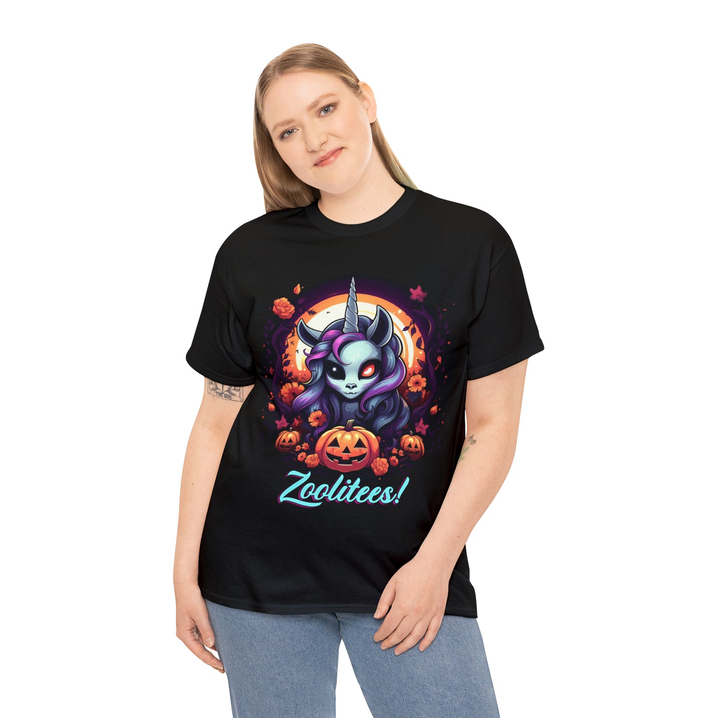 Halloween Unicorn Unisex Heavy Cotton Tee