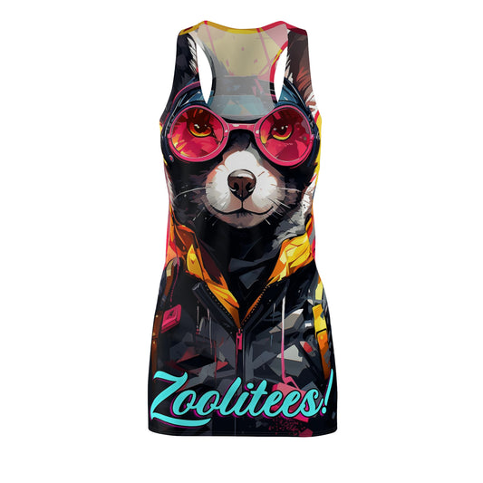 Bowie Raccoon Women's Cut & Sew Racerback Dress