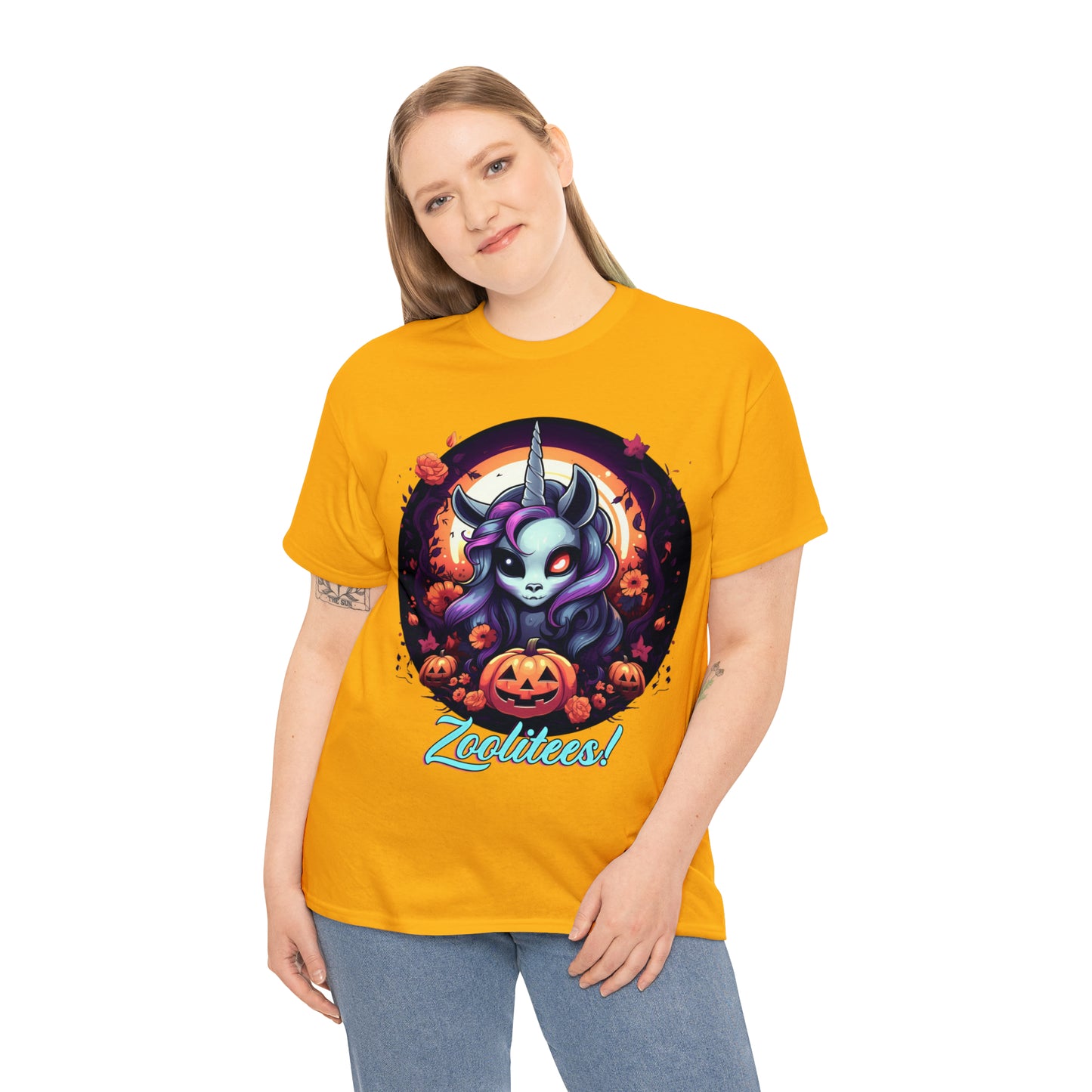 Halloween Unicorn Unisex Heavy Cotton Tee