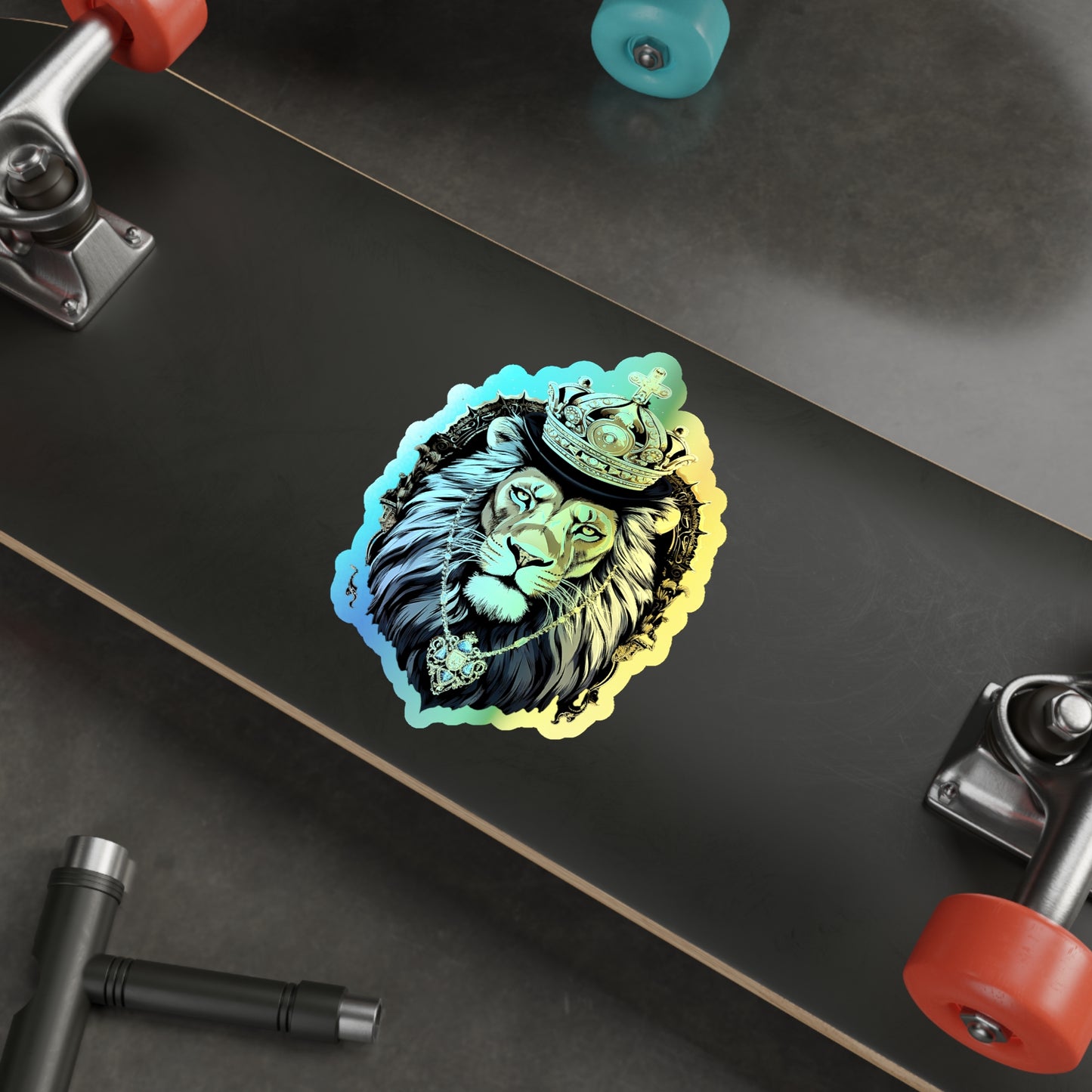 King Lion Holographic Die-cut Stickers