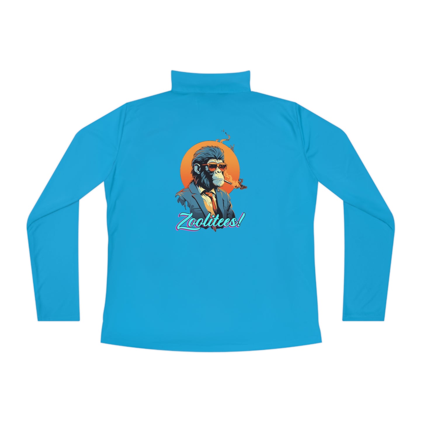 Smoking Monkey Ladies Quarter-Zip Pullover