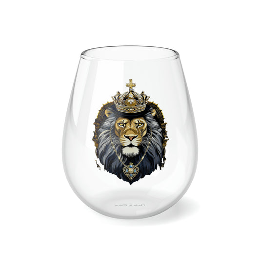 Crown Lion 1 Stemless Wine Glass, 11.75oz