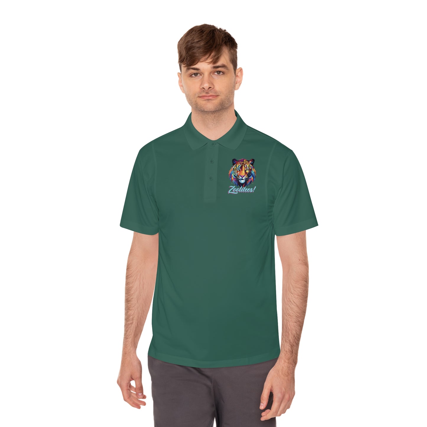 Lion Art Deco Logo Men's Sport Polo Shirt