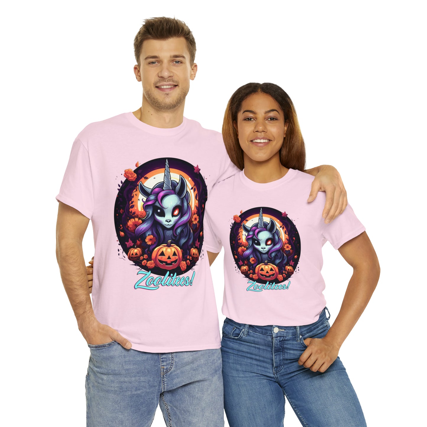 Halloween Unicorn Unisex Heavy Cotton Tee