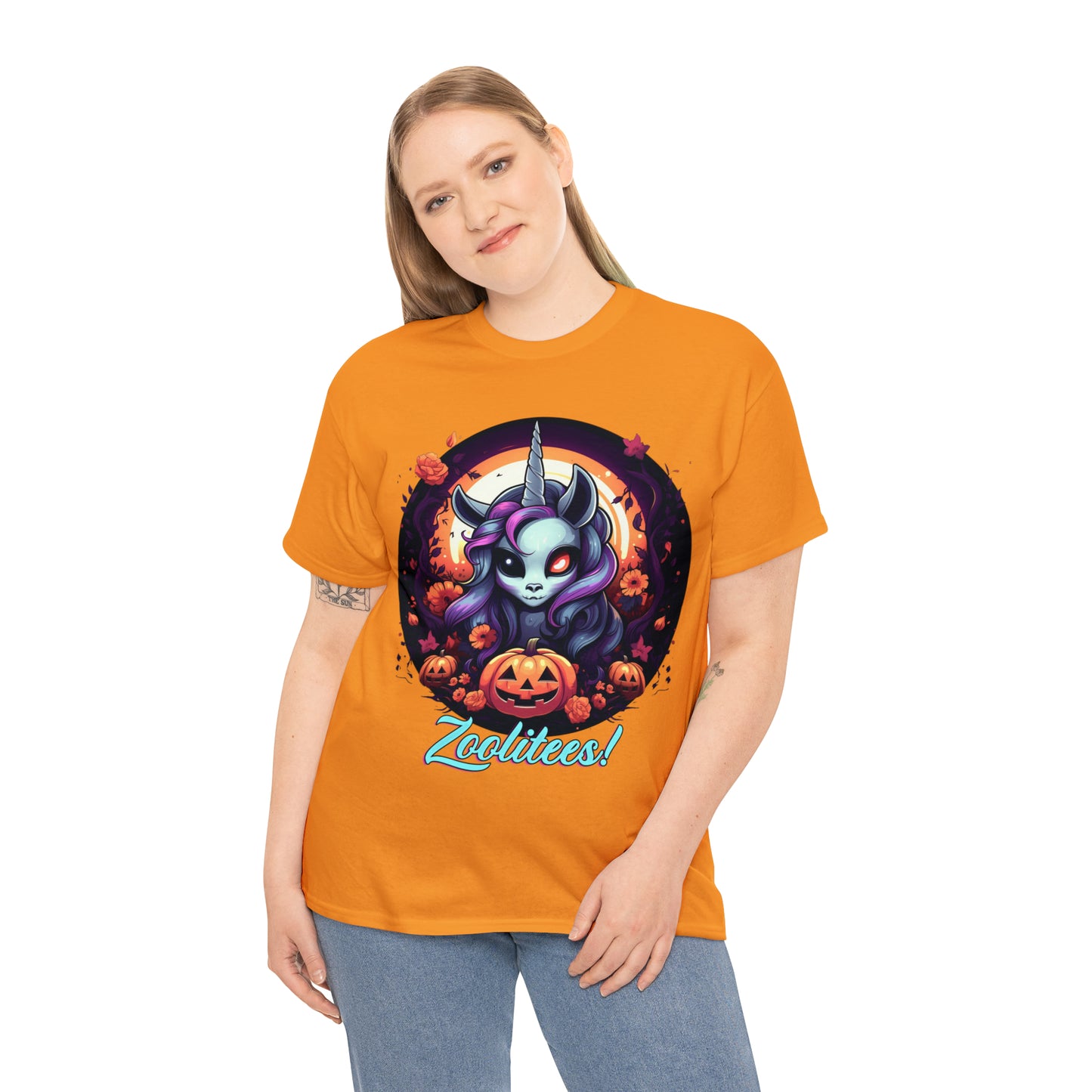 Halloween Unicorn Unisex Heavy Cotton Tee